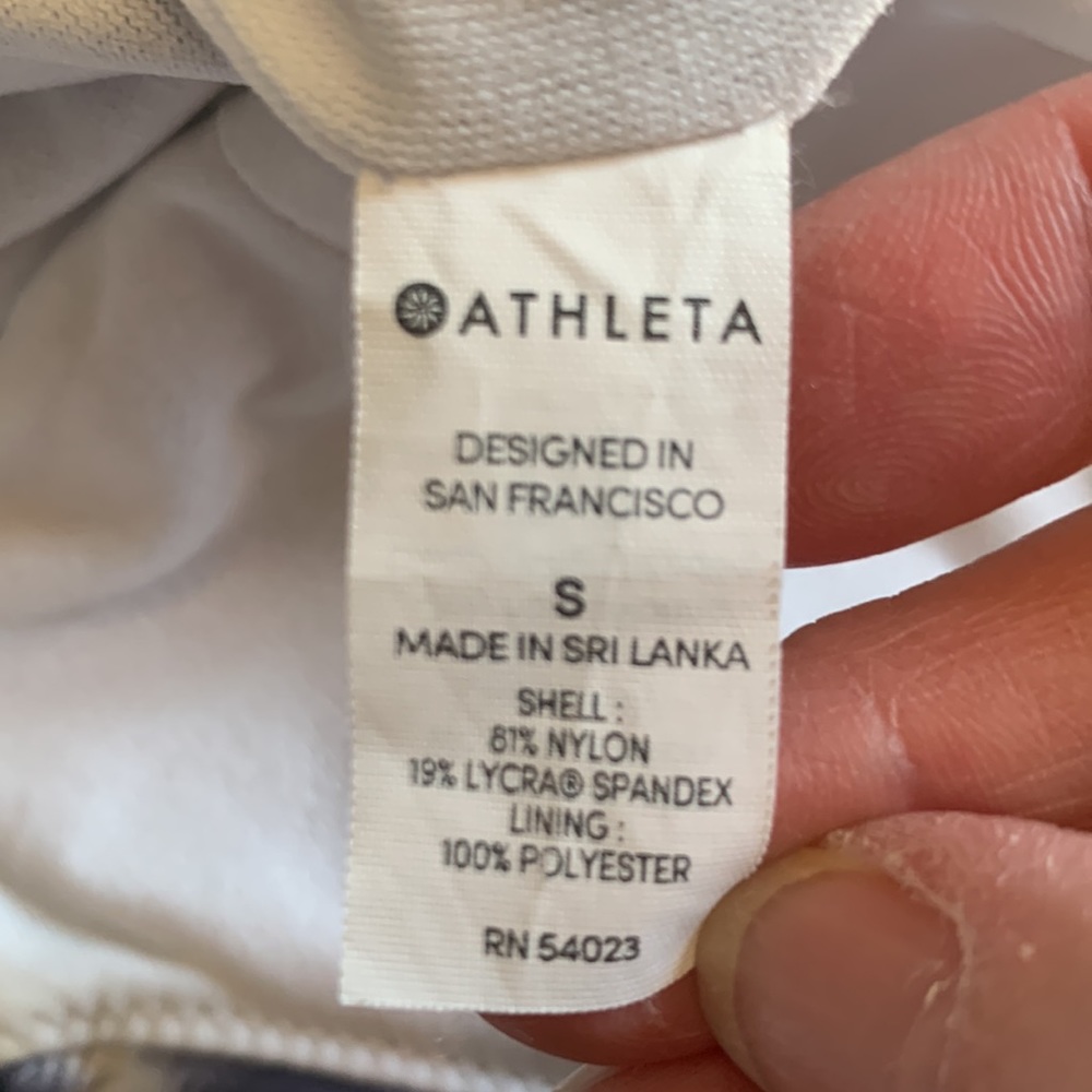 Athleta Tulum Keyhole Blue White Tie Dye One Piece Swim Suit Size S - Picture 8 of 8